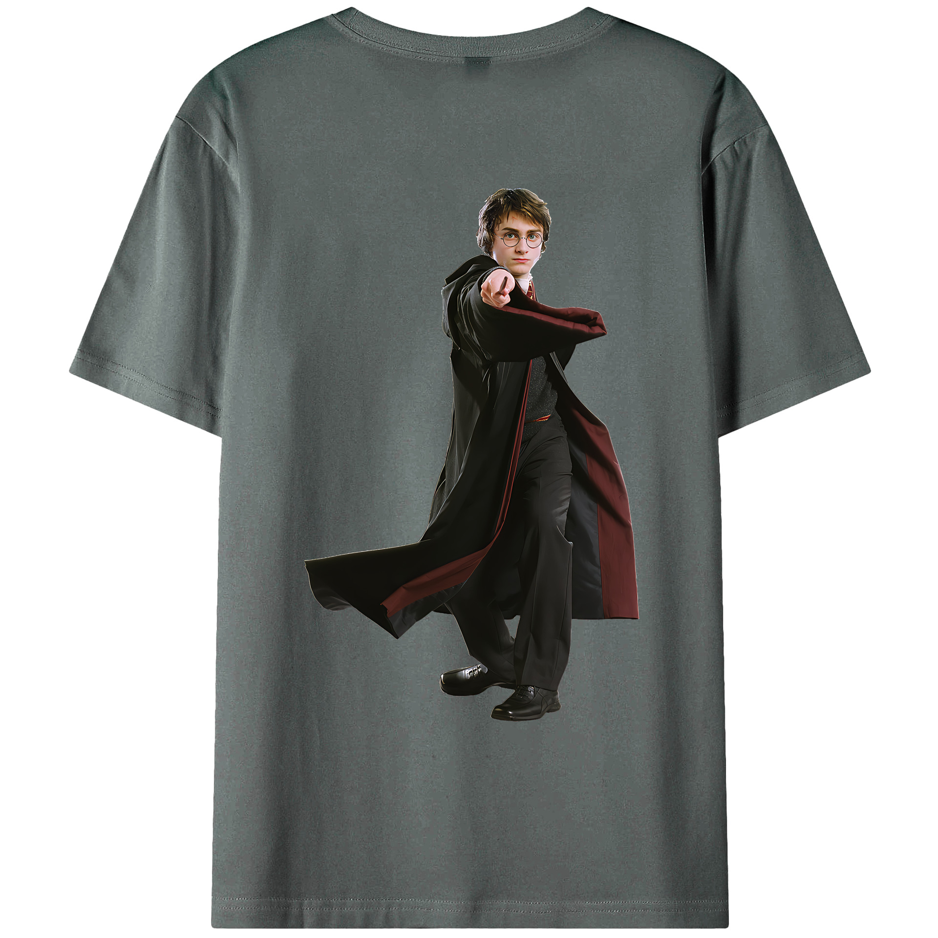 （画像用） Harry Potter ハリー・ポッターシリーズ 綿100％ メンズ半袖Tシャツ（バックプリント） 通気性